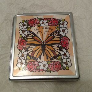 Butterfly & flowers thin metal case 🦋🌺